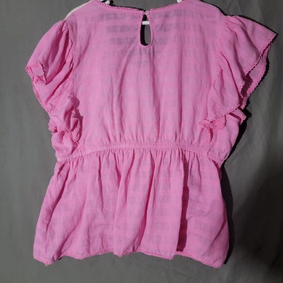 Cato Girly Pink Embroidered Blouse Plus Size 22/24 Whimsical Unique Comfortable - Picture 10 of 10